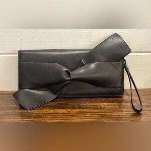 A New Day Black Bow Wristlet
